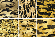Gold Camouflage Seamless Patterns, a Pattern Graphic by PrintablesByFranklyn (Thumbnail 4 of 4)