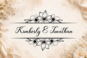 Antique Blossom Monogram, a Handwritten Font by Yoga Letter (Thumbnail 2 of 7)