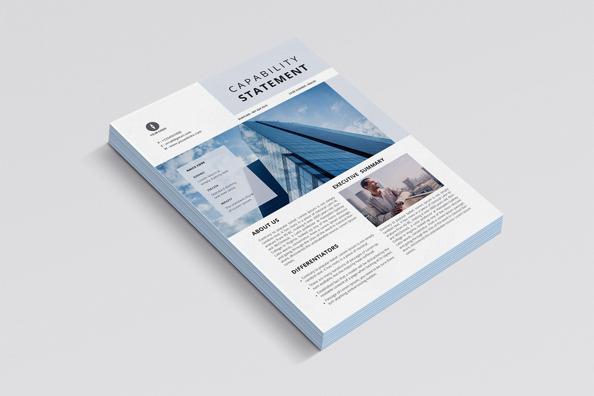 Capability Statement Templates, a Stationery Template by Design Zone (Photo 2 of 6)