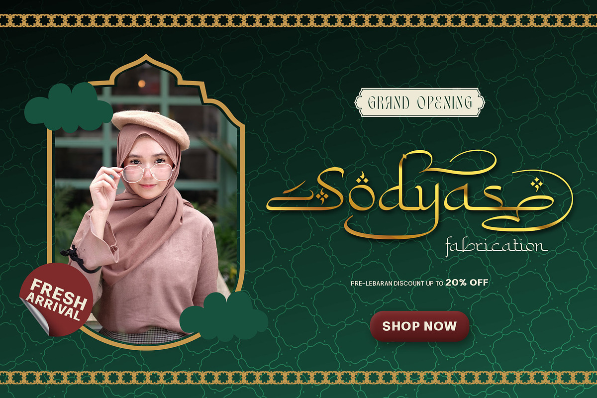 Kabyah Ramadhan Typeface, a Script Font by alit design (Photo 6 of 18)