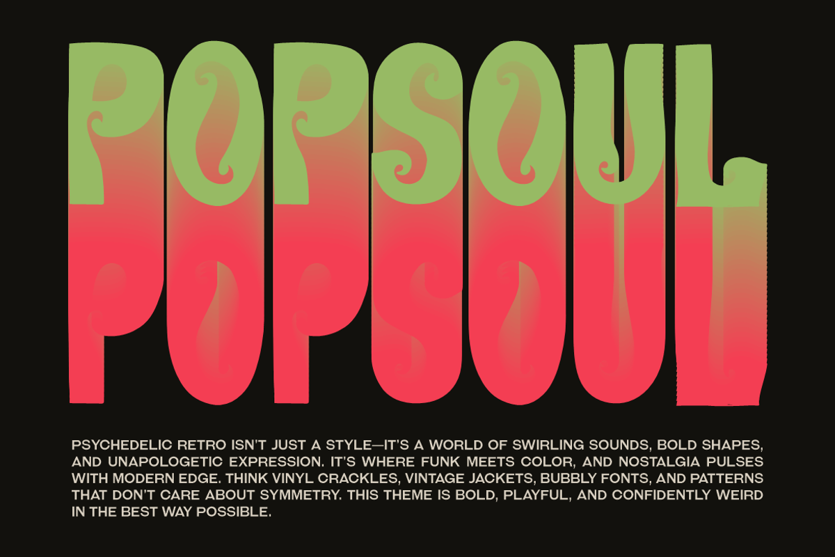 Dripadelic Display Psychedelic Font, a Font by PutraCetol Studio (Photo 3 of 5)