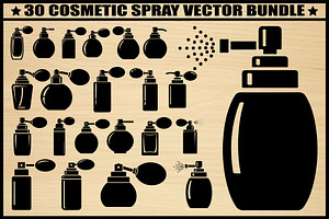30 Cosmetic Spray Vector Bundle, an Illustration by Designs_River