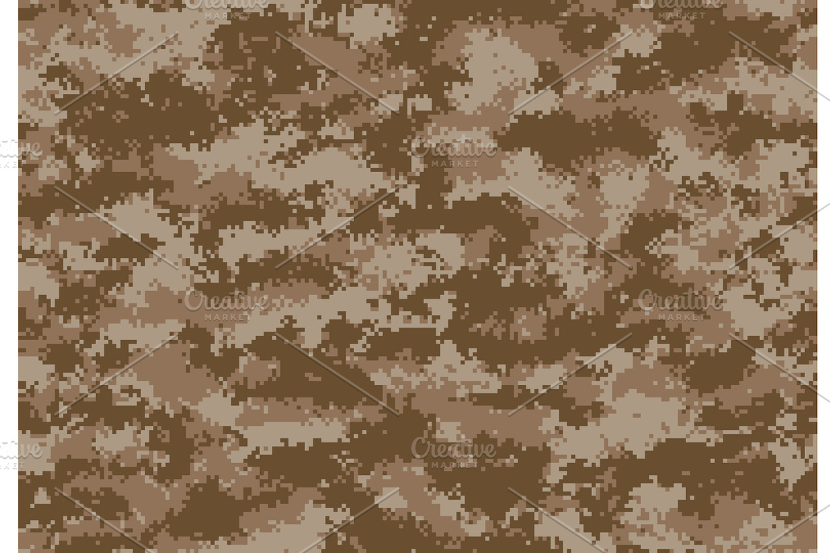 Pixel military camouflage pattern, a Texture Illustration by Vector Tradition (Photo 1 of 3)