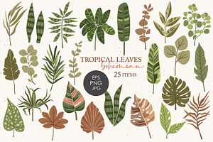 Tropical Leaves Clipart