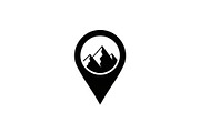 Mountain Location Pin Icon Set, a Graphic by hafijul (Thumbnail 10 of 11)