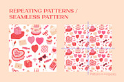 Sweet Romantic Valentine Pattern, a Pattern Graphic by CreativeChristiana (Thumbnail 4 of 9)