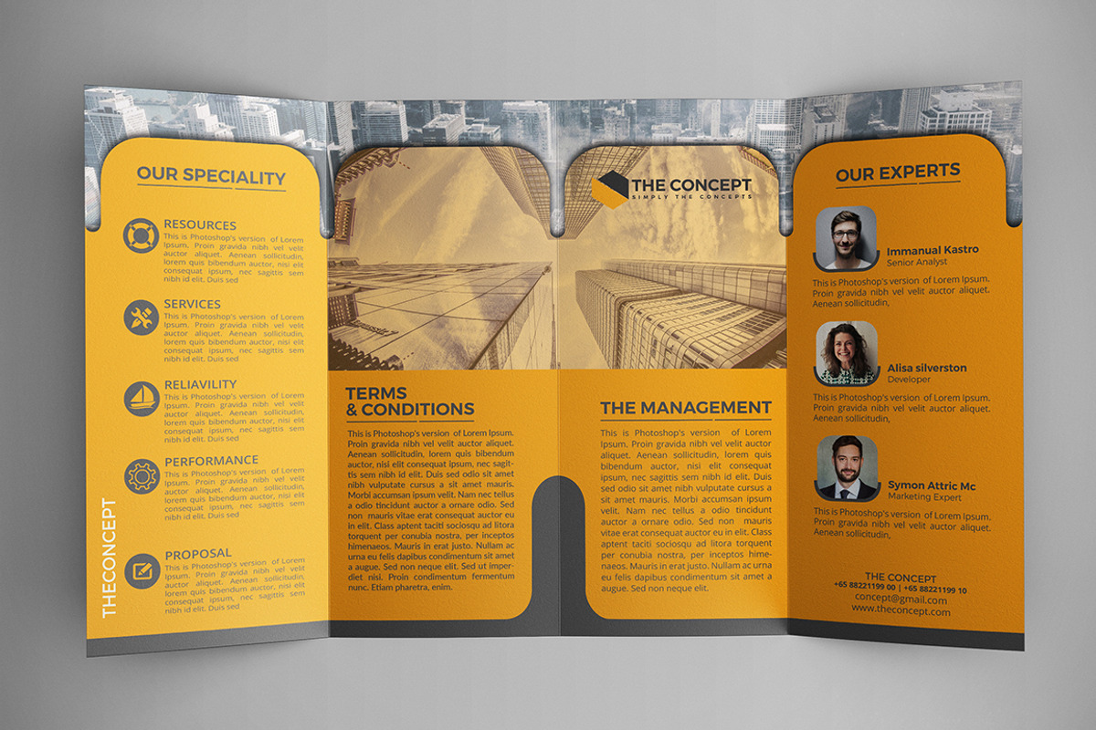 Double Gate fold Brochure, a Brochure Template by artisanHR