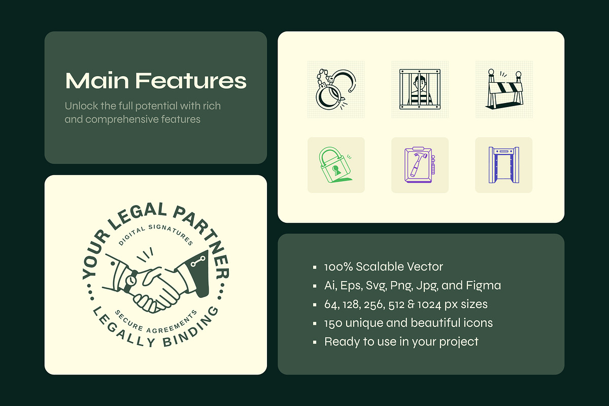 Court Drawing Art Set, an Outline Icon by Vectors Market (Photo 2 of 8)