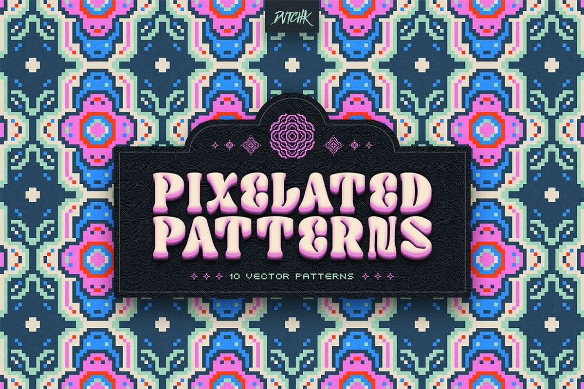 Pixel Mosaic Patterns | Vol. 10, a Pattern Graphic by dvtchk (Photo 7 of 10)