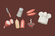 Barbecue 3D Illustration, an Object Illustration by graphicook (Thumbnail 2 of 3)