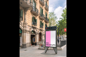 Barcelona Street Poster Mockup P010
