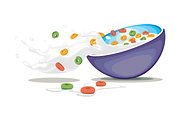 Vector Cereal Bowl, a Food Illustration by vectalex (Thumbnail 3 of 3)