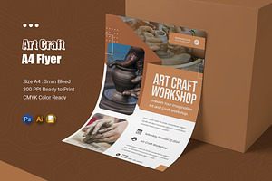 Art Craft Workshop Flyer, a Flyer Template by Esensifiksi.studio
