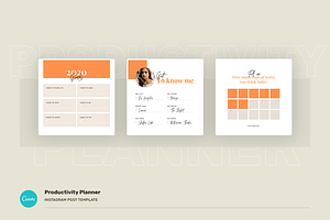 Productivity Planner Instagram Canva