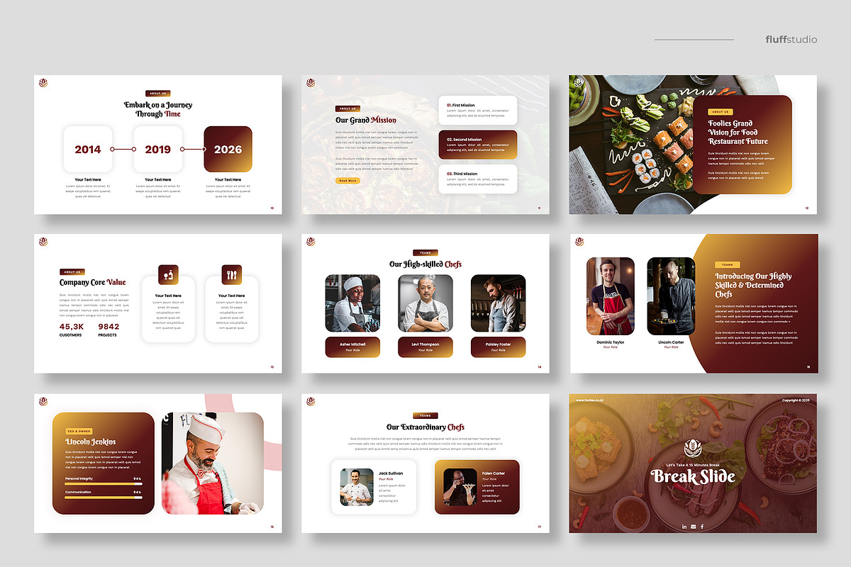 Food & Restaurant Keynote Template, a Presentation Template by fluffstudio (Photo 3 of 6)