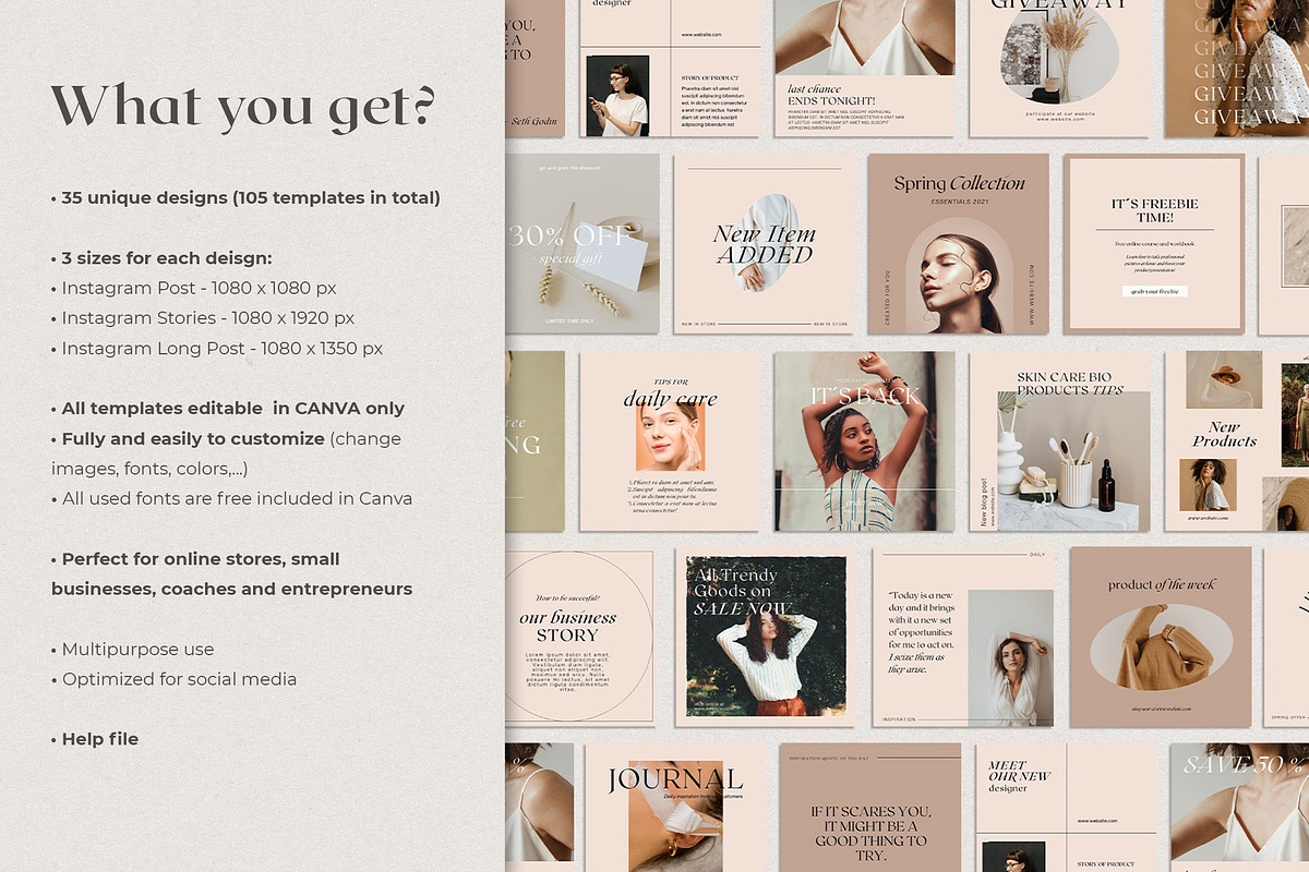 Instagram Shop Engagement Kit CANVA, a Social Media Template by Lyrata ...