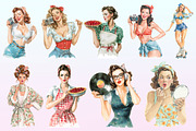 Retro Pin Up Girl PNGs,, a Graphic by CitraGraphics (Thumbnail 3 of 4)