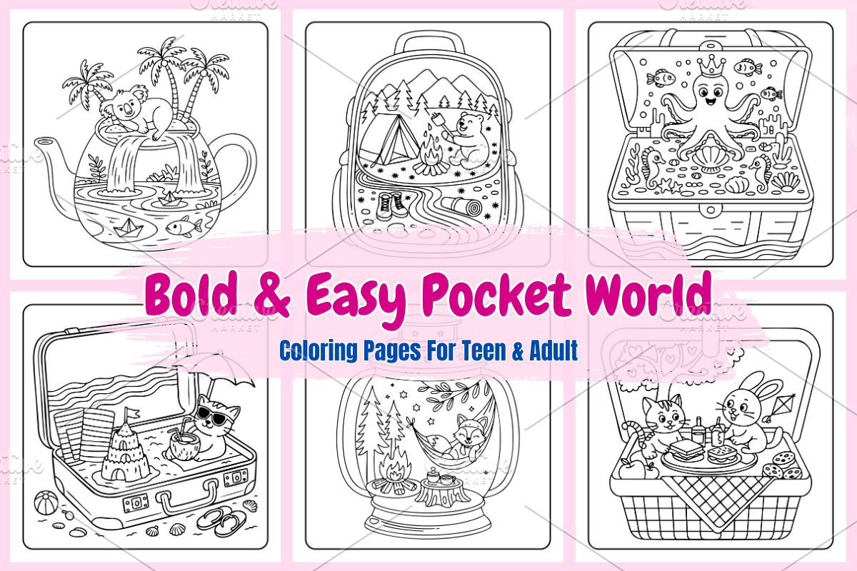 Pocket Word Coloring Book, a Decorative Illustration by Coco Bloom (Photo 1 of 3)