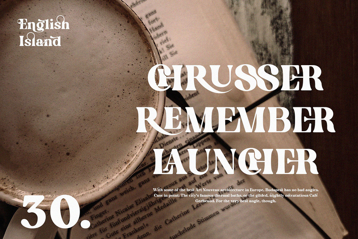 English Island Ligature Serif Font, a Serif Font by Graphicxell (Photo 6 of 11)