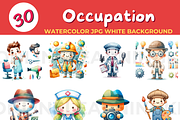 30 Occupation watercolor JPG white b, an Education Illustration by John_Walker (Thumbnail 2 of 3)