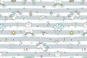 Cute unicorns patterns collection., a Pattern Graphic by Irene_Boiko_ART (Thumbnail 13 of 22)