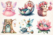 Pink Woodland Fairy Clipart, an Illustration by DreamCafeArt (Thumbnail 4 of 6)