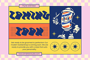 Wavy retro Font, a Handwritten Font by Dm Studio (Thumbnail 3 of 8)