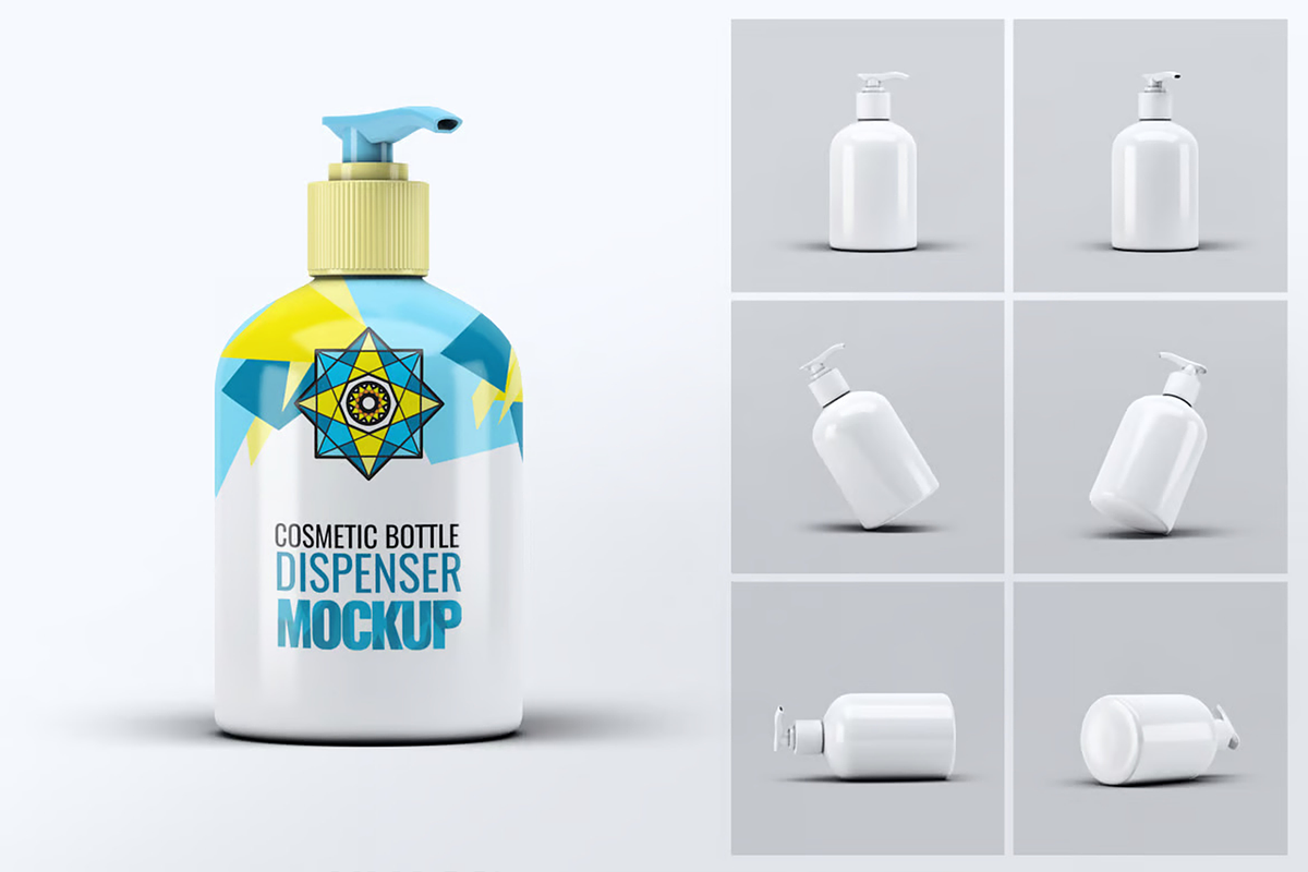 Dispenser Bottles Mock-Up Bundle, a Product Mockup by DesignRushMarket (Photo 5 of 10)