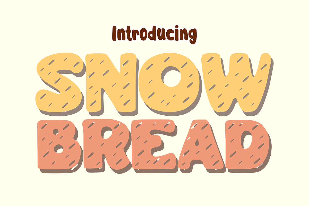 Snow Bread - Cartoon Font Types, a Font by KiddoGlyphs Studio (Photo 1 of 3)