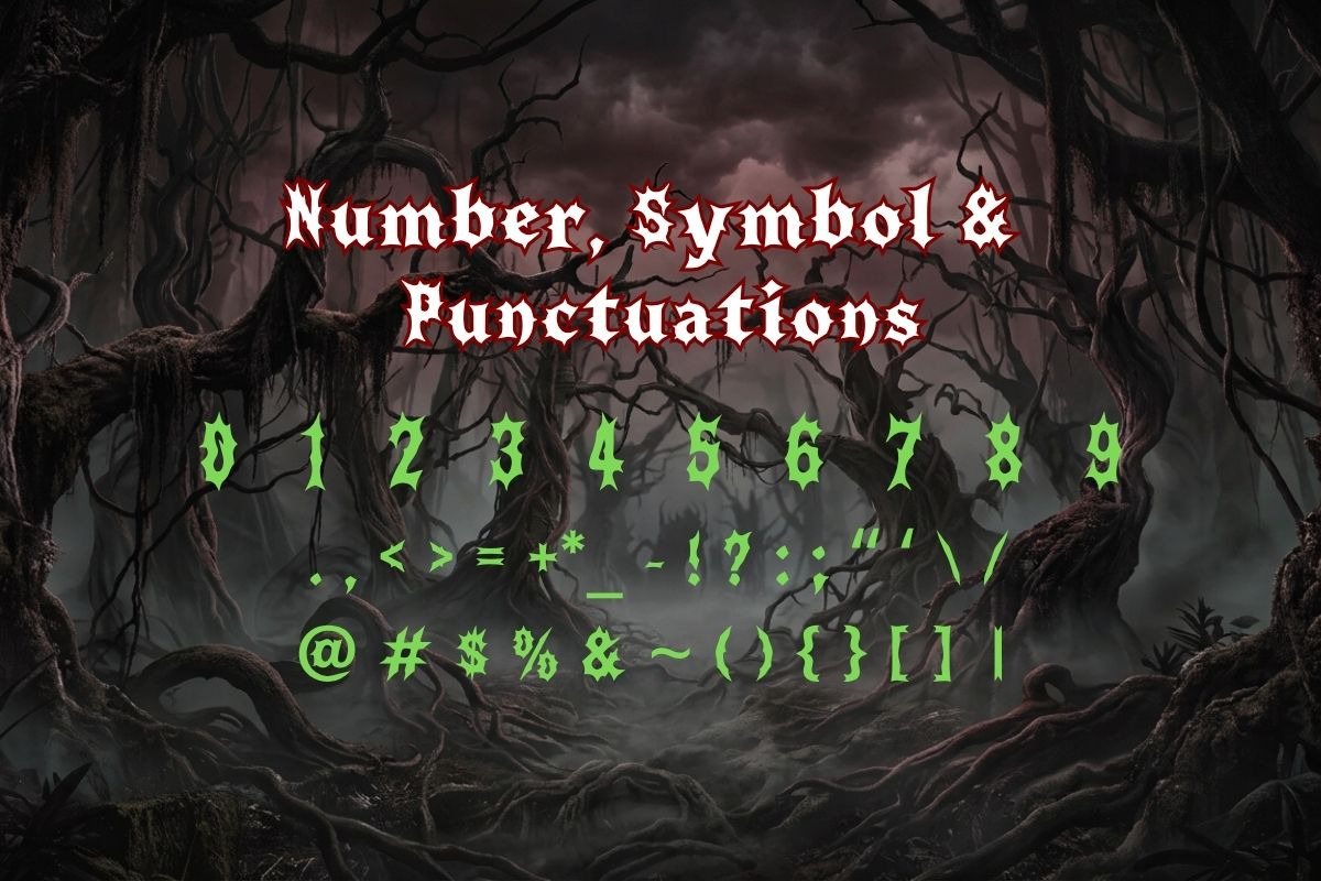 18 Spooky Horror Font Bundle, a Script Font by AN Productions (Photo 33 of 48)