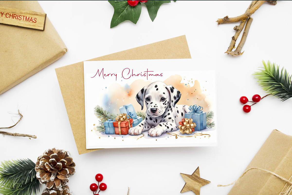 Watercolor set Christmas Pets, a Seasonal Illustration by L- design studio (Photo 6 of 7)