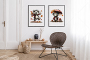Whimsical Autumn Teddy Bear Clipart, a Seasonal Illustration by Canvas Craft (Thumbnail 7 of 10)