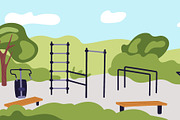 Sports playground with exercise, a Sport Illustration by Vectorbuum (Thumbnail 3 of 3)