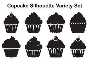 Frosted Cupcake Silhouette Pack