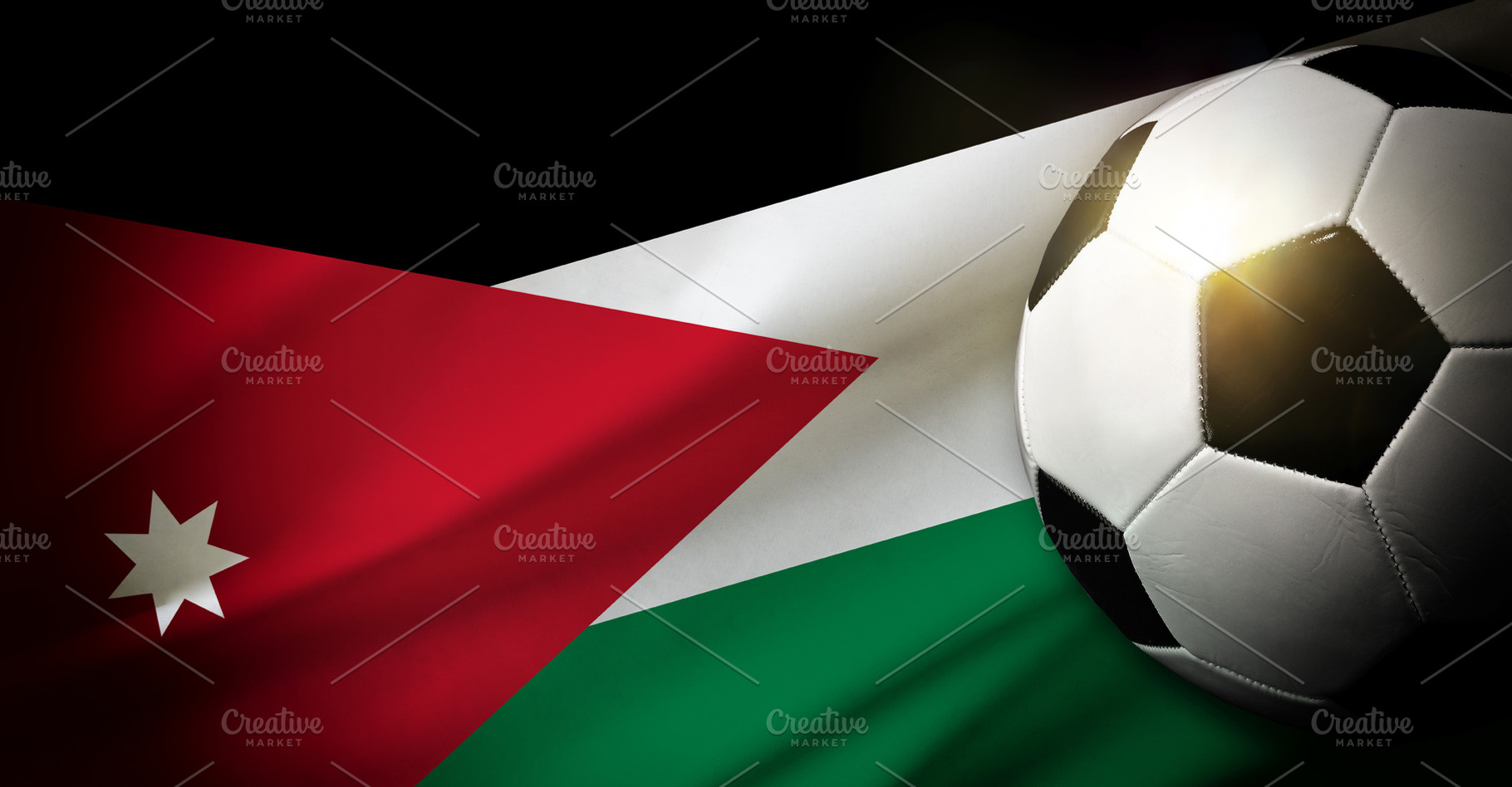 Jordan Flag Soccer Ball Closeup, a Sports & Recreation Photo by Davizro's Market
