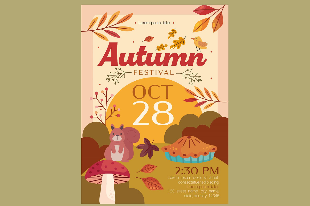Autumn Festival Event Flyer, a Templates & Theme by studiogstock (Photo 3 of 3)