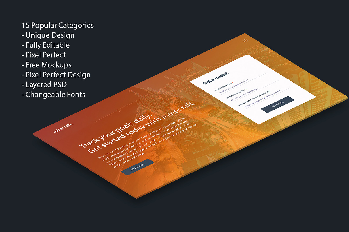 Minicraft - 15 Hero Headers UI Kit, an UI Kit Template by Character (Photo 7 of 7)
