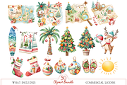 Tropical Christmas Graphics Set, a Seasonal Illustration by MockupWizard (Thumbnail 4 of 6)