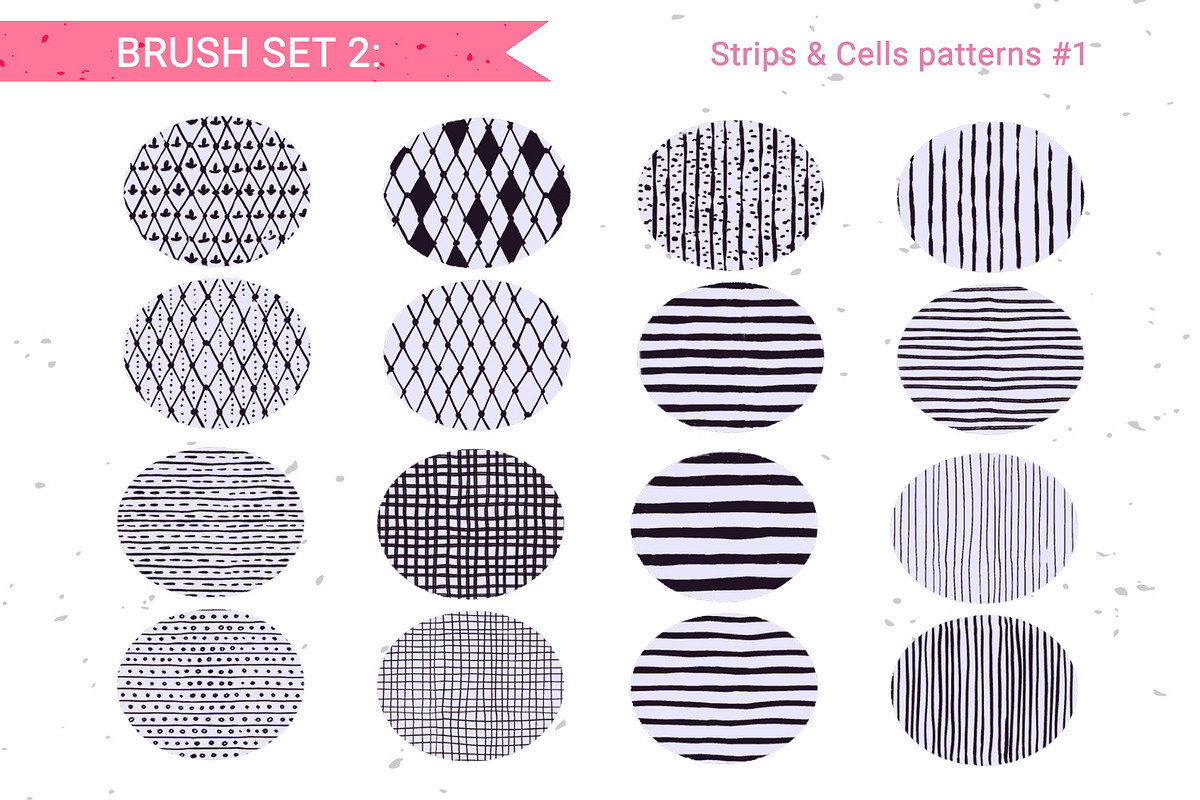 80 hand-drawn patterns for Procreate, a Brush Add-On by Gray Cat Graphics (Photo 9 of 17)