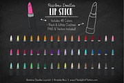 Rainbow Doodles Lipstick Clipart, an Illustration by Amanda Ilkov (Thumbnail 2 of 3)