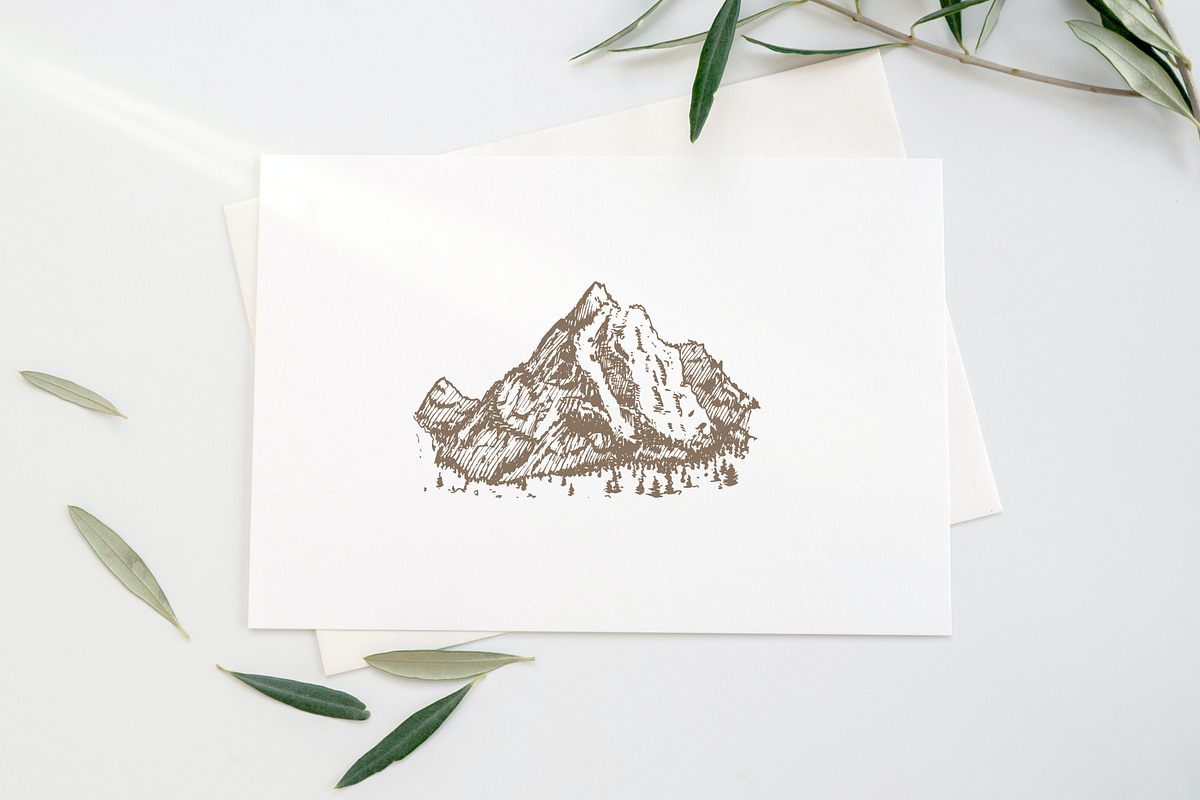 Mountain and Tree Illustrations, an Illustration by Chewie Co (Photo 8 of 10)
