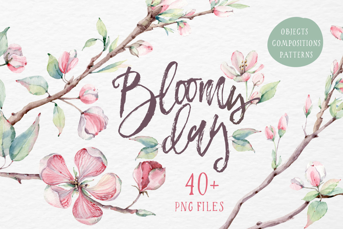 BLOOMY DAY Watercolor set, an Illustration by Lemaris (Photo 1 of 7)