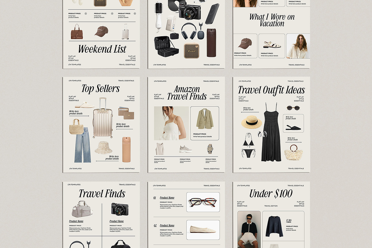 40 LTK Instagram Canva Template, a Social Media Template by Amaré Creative (Photo 4 of 7)