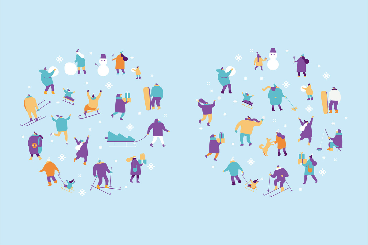 Winter holidays vector set, a Decorative Illustration by Vector_Art