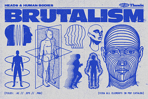 BRUTALISM 400 Brutalist Vectors