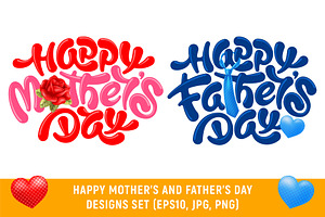 Mothers Day And Fathers Day Logo, an Illustration by Vector beauty