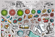 Epidemic Cartoon Objects Set, an Object Graphic by BALABOLKA (Thumbnail 2 of 4)