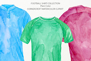 Watercolour football shirt in plain, a Person Illustration by Corner Croft (Thumbnail 4 of 5)
