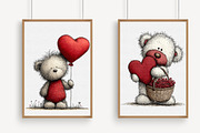 Valentine Teddy PNG Set, an Illustration by Libby Wishes (Thumbnail 4 of 6)