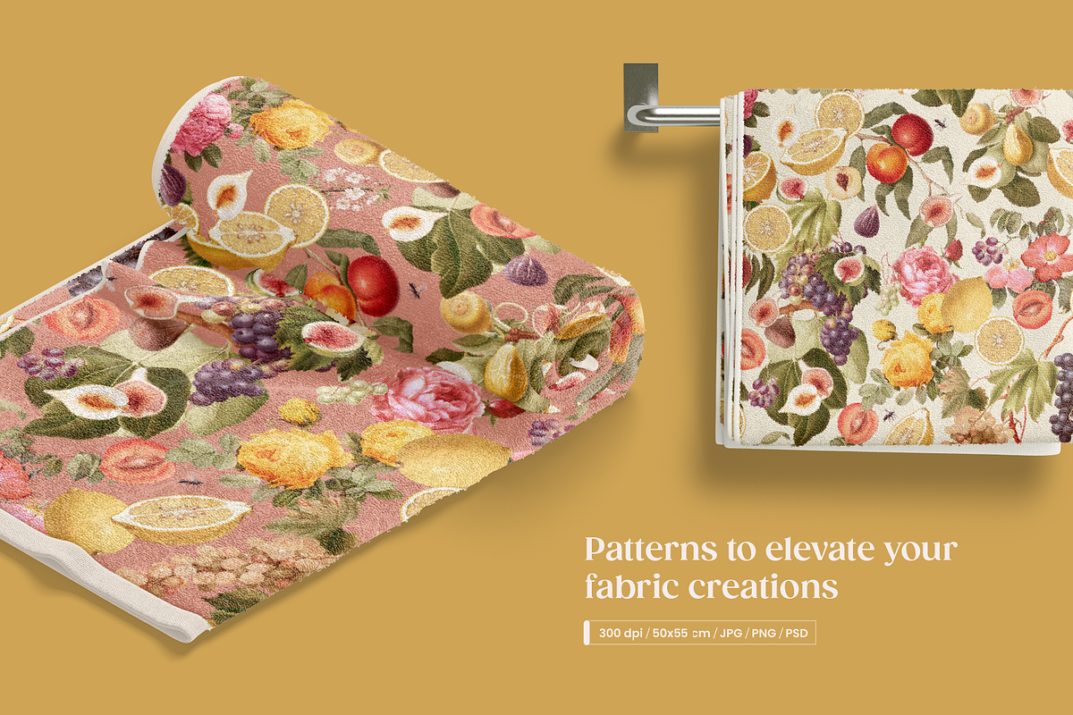 Summer Vintage Fruit Pattern, a Pattern Graphic by Yello_illustration (Photo 10 of 16)